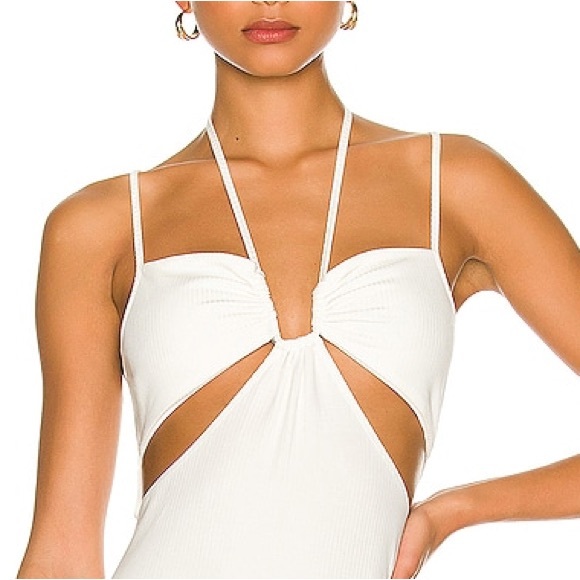 L*SPACE | Naomi Cut-Out Midi Dress | Cream | Sz XS - Picture 4 of 9